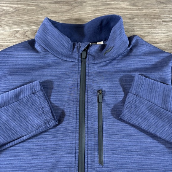 KJUS Mens Colton Midlayer Golf Jacket Size 50 Large Atlanta Blue Melange UPF 50 - Picture 1 of 8